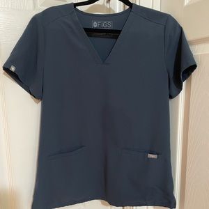 Figs Scrub Top. Discontinued color. Blue/grey